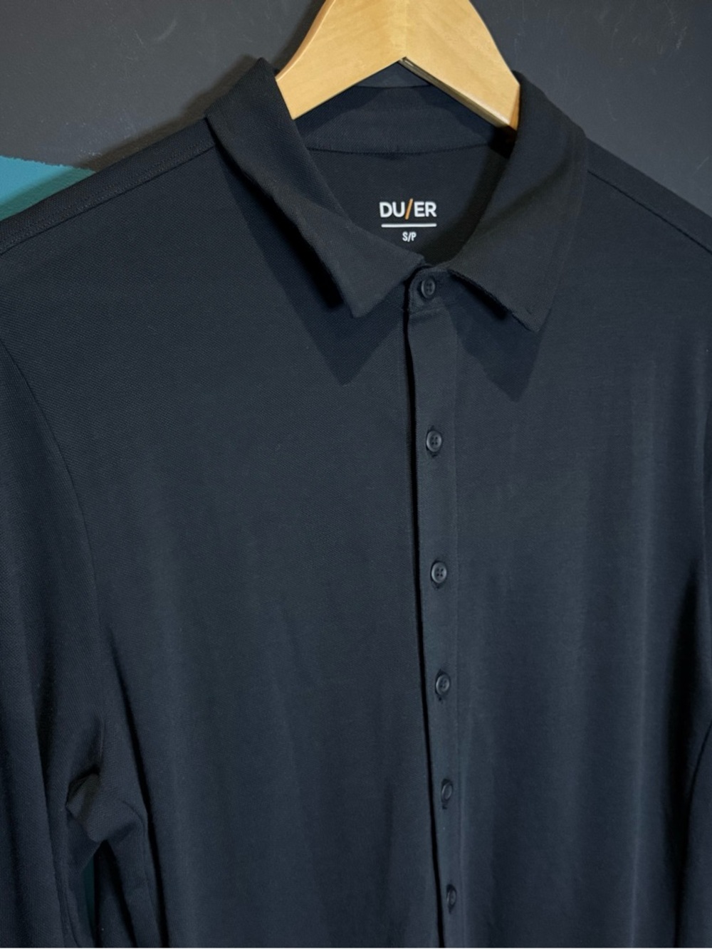 DU/ER Air Flow Pique Knit Button Down Shirt Outdoor Casual Streetwear Small - Picture 3 of 12